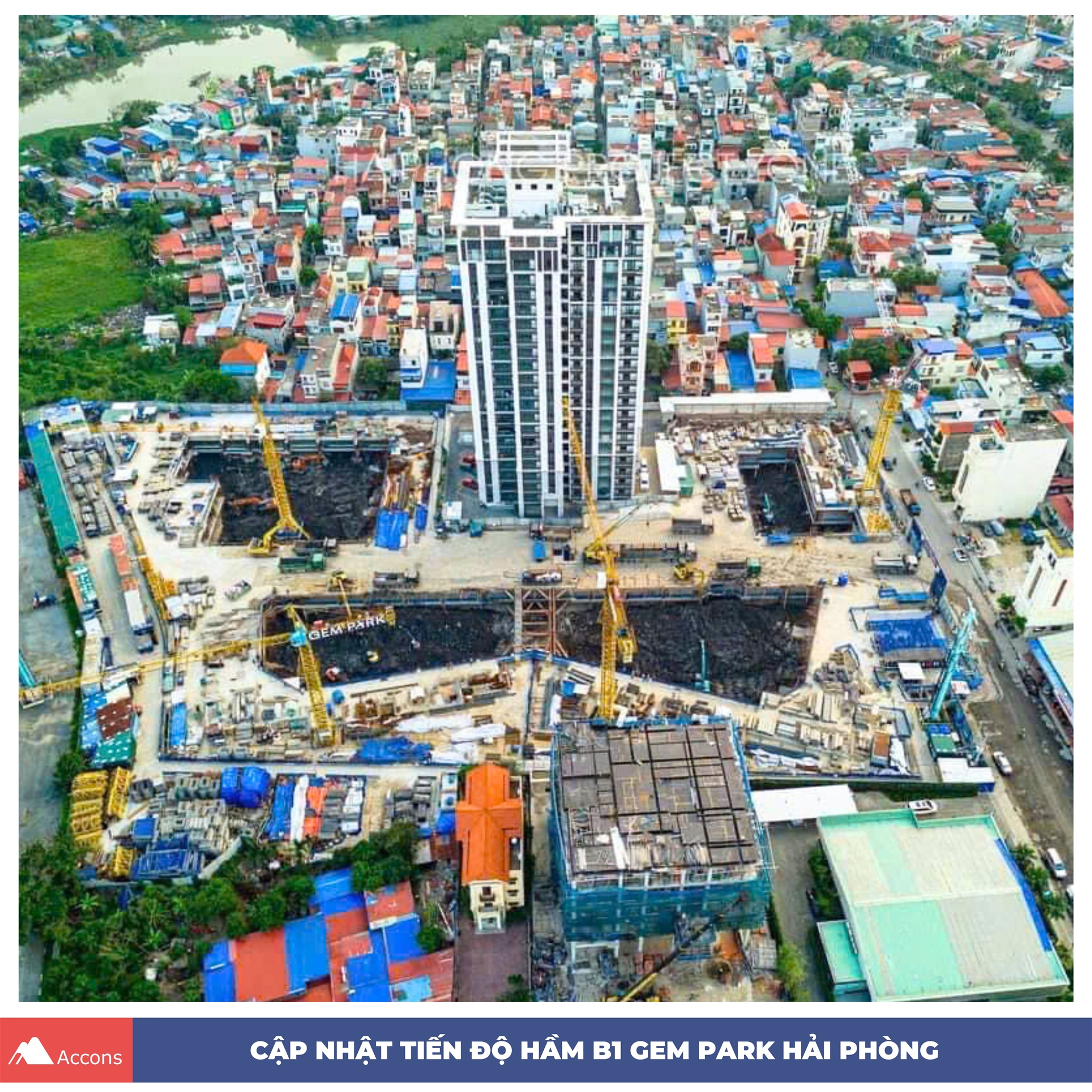 Cập Nhật Tiến Độ Thi Công Hầm B1 The Gem Park Hải Phòng